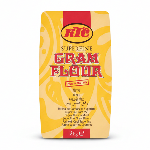 KTC Superfine Gram Flour packaging on a white background