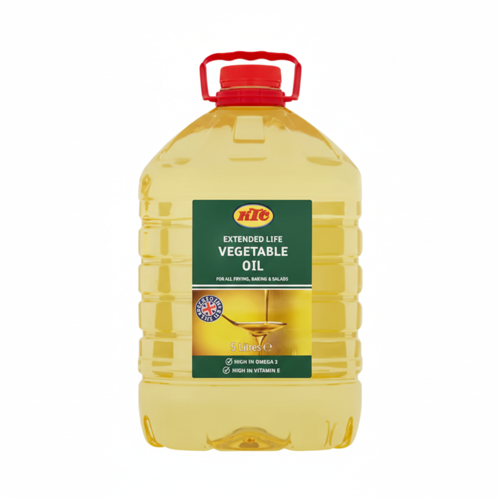KTC vegetable oil bottle on a white background