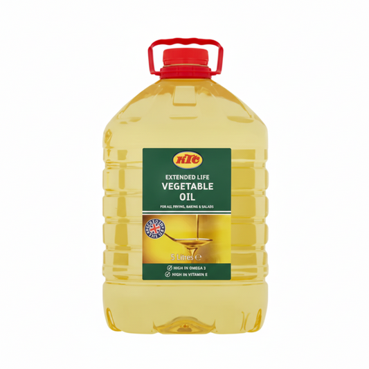 KTC vegetable oil bottle on a white background
