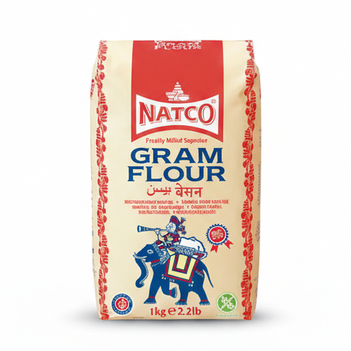 Bag of Natco Gram Flour on a white background